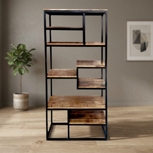 Artisan Crafted <b>Solid</b> <b>Wood</b> Bookshelf Featuring Eco Friendly Materials for Home Office Living Room Storage and Wholesale Supply - Product Image 2