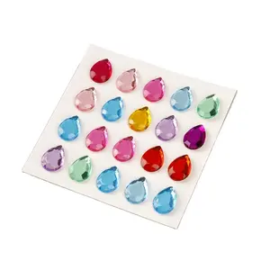 Fabricante Best Selling Gemstone Adesivos Crianças Cristal Adesivos Diamante Strass Adesivos