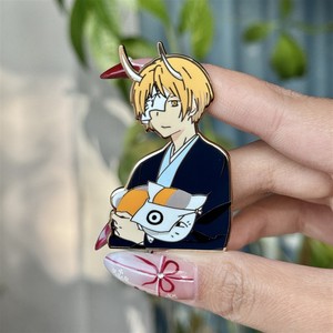 Broche imitation émail 6CM, badge bouton anime, décoration de papeterie et bijoux, artisanat en alliage, thème Le Livre des Amis de <span class=keywords><strong>Natsume</strong></span> - Product Image 2