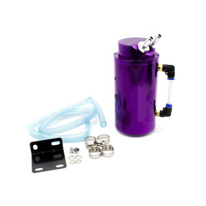 Getitall - Bidón Redondo para Aceite de Coche, Negro, 1 L, Universal, para Modificación de Tubo de Escape, Depósito de Aceite de Motor con Manguera y Abrazaderas - Product Image 5