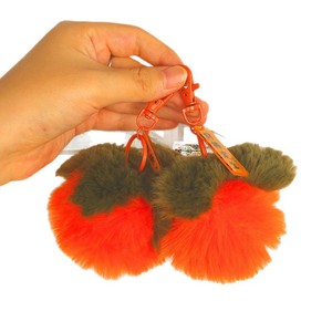 Porte-clés en peluche kaki 3D, dessin animé, mousqueton, accessoire pour clés en fil doux - Product Image 4