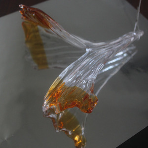 <span class=keywords><strong>Lustre</strong></span> de décoration de plafond en verre pendentif en verre de bureau de vente d'hôtel <span class=keywords><strong>lustre</strong></span> pendentif aérien en feuille de ginkgo émaillée - Product Image 4