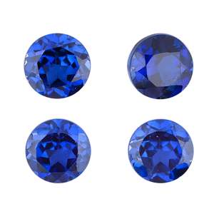 YASHEE - Gema de Zafiro Azul de 5x5 mm, Corte Brillante Redondo, Gema Natural Suelta para Joyería - Product Image 1