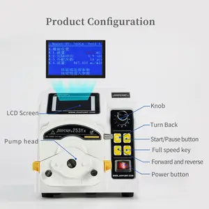 JIHPUMP peristaltik pompa yüksek hassasiyetli sabunluk pompası ile LCD ekran BT-CA serisi komple pompa sistemi step motor