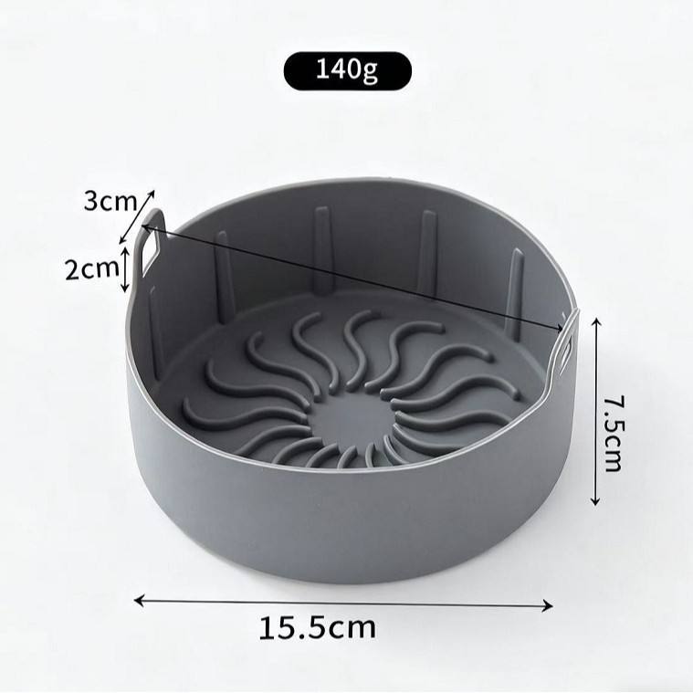 Petit tapis rond pour friteuse à air [gris]