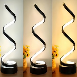 LED xoắn ốc Bảng Đèn hiện đại 3 màu sắc Dimmable bàn đèn với tối giản Thiết kế chiếu sáng sáng tạo phong cách thông minh đèn cho phòng ngủ - Product Image 5