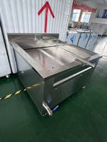 Peralatan Penggorengan Tofu Puff 150L Listrik Stainless Steel Kontrol Suhu Otomatis Lini Penggorengan Industri Pabrik Tahu