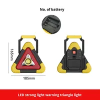 Multifunktionales Stativ-LED-Auto-Starthilfegerät Powerbank 12V Solarbetrieben Wiederaufladbar Blinkend Rot-Gelb ABS Notfall