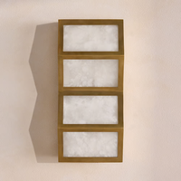 Applique Murale Moderne en Albâtre Naturel Style Nordique, Design Luxueux en Laiton, Éclairage Mural pour Hôtel, Villa, Salon, Chambre