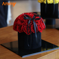 Boîte Cadeau Acrylique Rose Préservée de Luxe Ammy AM-PFE97 Eternal Austin Rose Miroir Tête de Champignon pour la Fête des Mères Saint Valentin