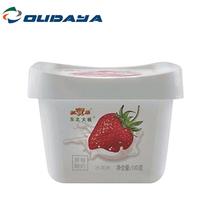 Contenant plastique PP iml imprimé, bouteille écologique pour <span class=keywords><strong>yaourt</strong></span>, crème glacée, 80 ml - Product Image 1