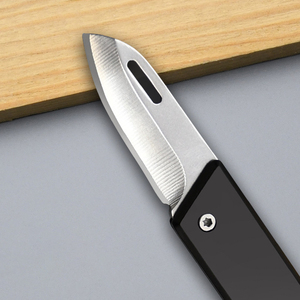 มีดพับแบบ Drop Point ใบมีดสแตนเลส ด้ามจับสแตนเลส มีดพกพา EDC อุปกรณ์กลางแจ้ง - Product Image 2