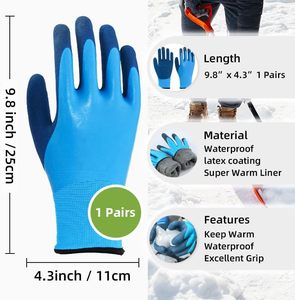 Gant d'hiver en éponge thermique à double revêtement en mousse de latex, imperméable, chaud, pour la protection des mains. - Product Image 2