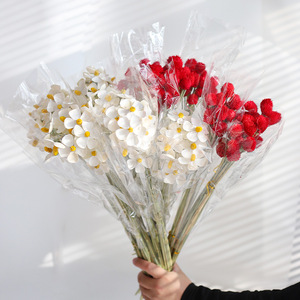 Fleurs séchées Amarante rouge à cinq pétales pour la décoration de vases du Nouvel An chinois, vente en gros - Product Image 2