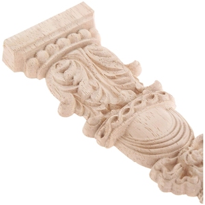 Apliques tallados de madera sin pintar Onlays Corbels Calcomanías Molduras para ventana Marco de puerta <span class=keywords><strong>Roma</strong></span> Columna Pared Sala de estar Escuela - Product Image 6