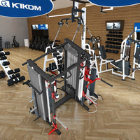 Machine de musculation multifonctionnelle de haute qualité avec rack à squats intégré, construction en acier au carbone pour usage commercial en salle de sport