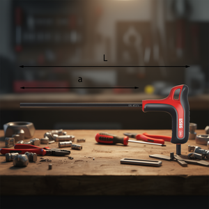 Llave hexagonal de 280 mm de longitud con mango ajustable para trabajos de precisión - Product Image 3