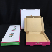 Cajas de pizza de flauta E impresas en colores SP3163 (rectángulo/cuadrado)-embalaje corrugado