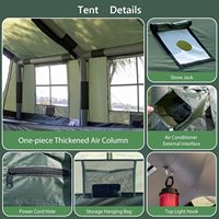 Tente de camping gonflable en PVC triple couche avec pompe manuelle, imperméable, pour 2 à 8 personnes, en tissu Oxford, 4 saisons, type cabane gonflable pour glamping