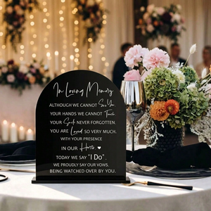 Custom Acrylic <strong>Wedding</strong> <strong>Memorial</strong> <strong>Table</strong> Sign Personalized Remembrance Sign for <strong>Wedding</strong> Ceremony Reception <strong>Table</strong> Decor - Product Image 4