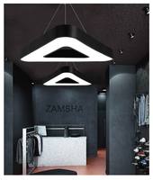 Luminaire de plafond simple en forme de triangle pour bureau, centre commercial, supermarché, salle de danse, salle de réunion, luminaire suspendu à assembler
