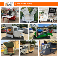 Tricycle électrique Piaggio Ape noir élégant pour la vente de glaces et événements extérieurs – Prix direct usine