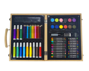 Biểu Tượng Tùy Chỉnh Bằng Gỗ Văn Phòng Phẩm Thiết Lập Cho Trẻ Em Bao Gồm Crayon Và Vẽ Thiết Lập Trong Một Hấp Dẫn Hộp Bằng Gỗ - Product Image 6
