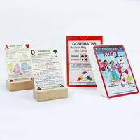 Jeu de cartes de révision mathématique imprimé personnalisé Cartes à jouer Parlons Apprentissage jeux de cartes à jouer pour les enfants