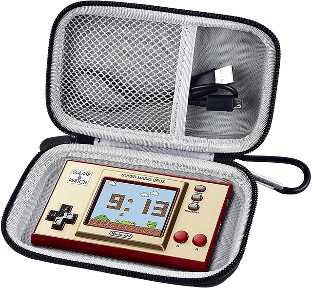 Heavy-Duty Waterproof EVA Hard Shell Carrying Case for Nintendo Game & Watch Super Mario Bros Customizable Protection Bag
