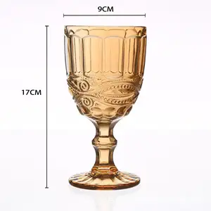 Aeofa due opzioni classico vendita calda 300ml matrimonio calice unico bicchieri da vino ambrati calice di vetro colorato per il matrimonio