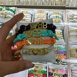 Jinyuan Fashion Wholesale Brass 18K Gold Plated Zircon Alphabet Initial Letters <strong>Charms</strong> for DIY Bracelet Necklace Making - Product Image 1