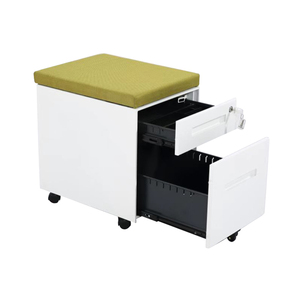 Meuble de classement mobile en acier blanc de haute qualité avec tiroirs et coussin pour bureau - Product Image 3