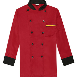 Chaqueta de Chef Negra OEM Uniforme de Cocina para Mujer Ropa de Cocina Culinaria para Hombre Manga Larga para Restaurante Hotel Bar - Product Image 2