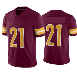 Mayorista Personalizado Unisex Adulto Fútbol Americano Jerseys Tallas Grandes Manga Corta Cosido Bordado Transpirable Antibacteriano - Product Image 4