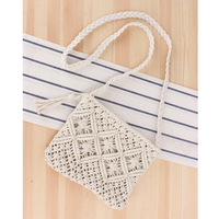 Sac à main en macramé tissé à la main pour femme, Style bohème, en coton décontracté, pochette de plage Vintage