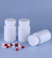 Flacon de pilules en HDPE de qualité médicale avec bouchon à vis 120ml/150ml en plastique blanc mat pour médicaments, sérigraphié