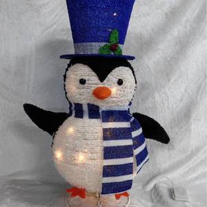 Directo del fabricante Decoraciones para fiestas de Navidad LED Hierro forjado Muñeco de nieve Luces de Navidad Arreglo de escena de vacaciones - Product Image 4