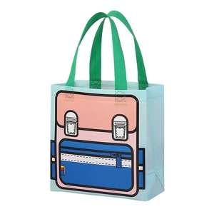 Bolsa de mano no tejida de soldadura ultrasónica, bolsas de regalo reutilizables promocionales, bolsas de mano brillantes de golosinas bonitas no tejidas - Product Image 1