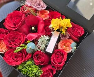 Custom lusso squisito rotondo secco fiorista rosa fioriere acrilico conservato forma del cilindro per mazzi di rivestimento UV in rilievo - Product Image 5