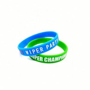 Bracelets en silicone personnalisés à bas prix avec logo imprimé, bracelets en caoutchouc gaufrés, couleurs arc-en-ciel, élastiques, pour le sport - Product Image 4