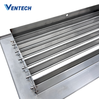 Système HVAC Ventech, grille à déflection simple réglable en acier inoxydable 304