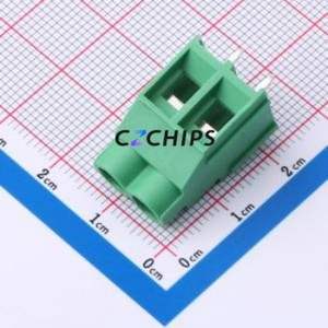 MX635-6.35-02P-GN01-Cu-PS-A Screw Terminal Block Through hole Component (THT),P=6.35mm Connector 1x2P 6.35mm Green Through Hole - Product Image 1