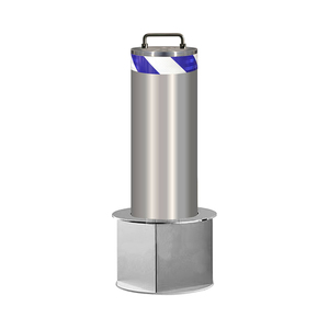 Borne de sécurité hydraulique rétractable automatique avec bande LED, hauteur de levée 600 mm, forme ronde/carrée, système de barrière de sécurité Karsun JS-S818 pour le trafic - Product Image 4