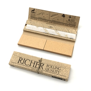 Luxury Custom Rolling Paper 3-in-<b>1</b> <b>Set</b> Filter Tips Rolling Tray Grinder 13GSM Ultra Thin Natural Arabic Gum 32 Leaves OEM - Product Image 1