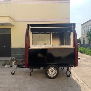 7.5ft 푸시 핫도그 카트 모바일 트럭 미니 트럭 식품 서버 아이스크림 커피 바 - Product Image 2