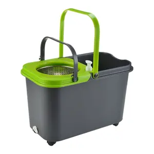 Factory supply 360 rotating magic mop with bucket handle microfiber mop