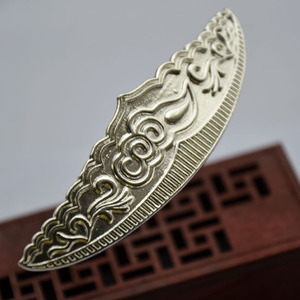 Pure Copper Color Preserving Hairpin 10 Cm Water Ripple Dragon Phoenix Pattern Wedding Hair <b>Crown</b> DIY Jewelry Accessory - Product Image 4