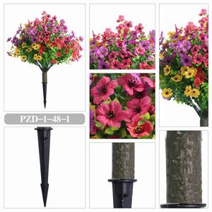 RUOPEI - Arbusto Artificial Realista de Material PE, Césped Artificial con Estaca para el Suelo, Resistente a los Rayos UV, Decoración para Jardín y Patio - Product Image 3