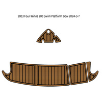Plateforme de bain 2003 Four Winns 200, tapis de pont en mousse EVA imitation teck pour bateau, style SeaDek MarineMat Gatorstep, auto-adhésif
