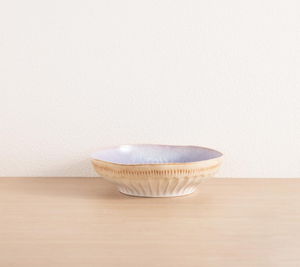 Vintage Purple Beige Gradient Fluted Ceramic Dinner Set, Rustic Stoneware Tableware for Modern Kitchen/Cafe/Restaurant/Home/Gift - Product Image 6